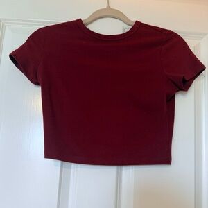 Wild Fable Deep Red Crop Top